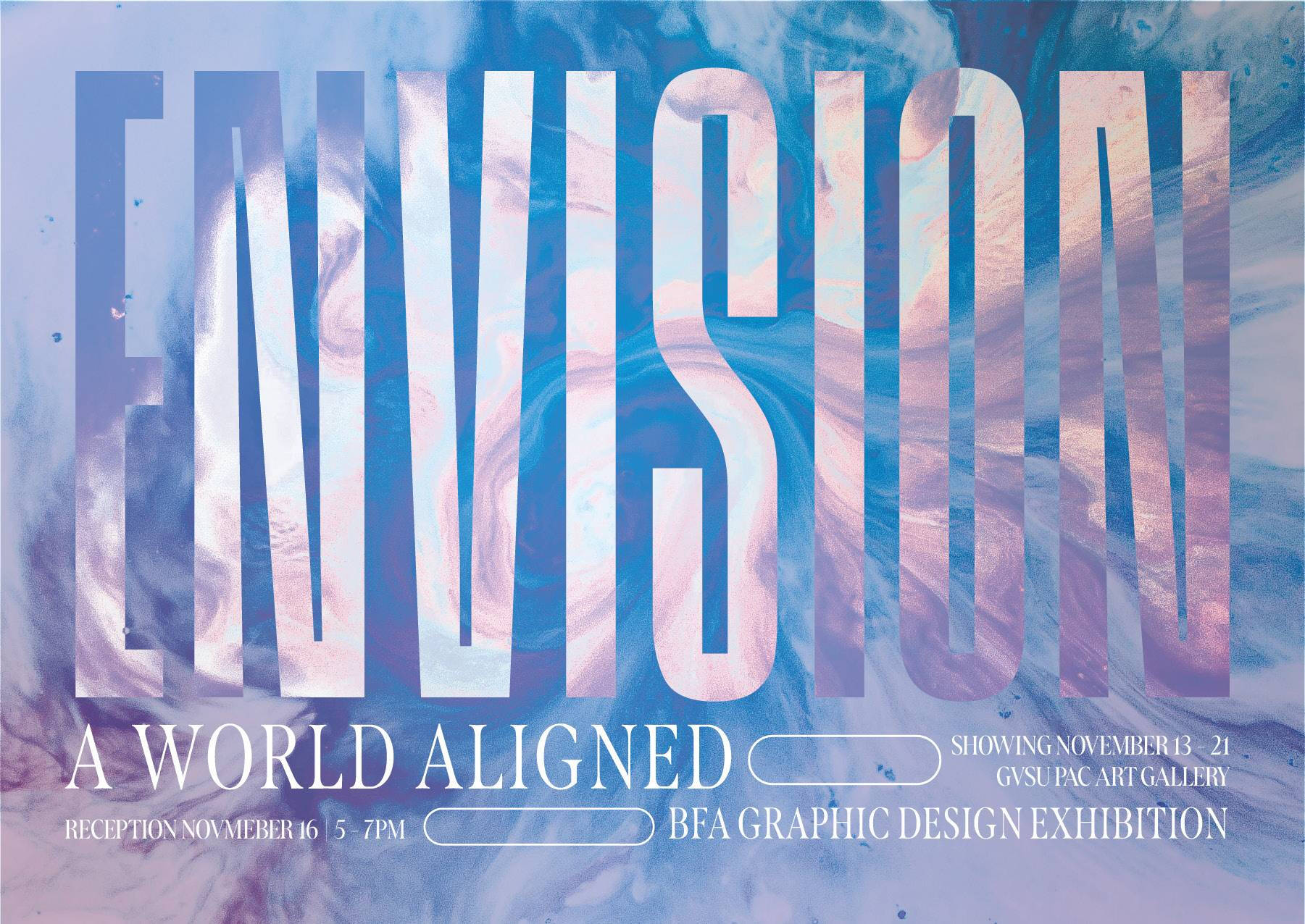 Postcard for Student BFA exhibition Envision